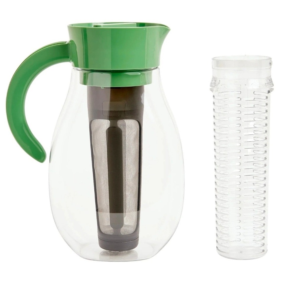 Primula Flavor It 3-in-1 Pitcher with Cold Brew Filter and Fruit Infuser Green